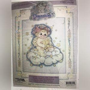 Dreamsicles Starry Dreams counted cross Stitch kit Leisure Arts new 48014 Cherub